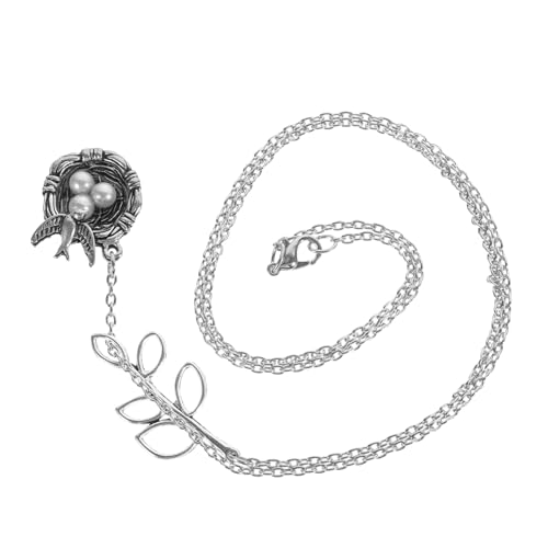 Homoyoyo Damen Halskette Vogelnest Anhänger Leicht Sicher Langlebig Schmuck für Frauen Geburtstag Muttertag von Homoyoyo