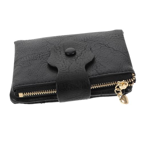 Homoyoyo Reißverschlusshandtasche Damen Kartenetui Mit Geldfach Kleine Geldbörse Für Frauen Braune Vintage-Blumenmuster Pu Wallet Vielseitig Für Alltag von Homoyoyo