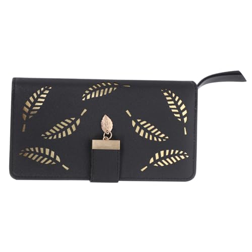 Homoyoyo Fashion Wallet Damen Langer Clutch Mit Reißverschluss Lederportemonnaie Im Hohlblatt-Design Für Und Mädchen Für Karten Und Bargeld von Homoyoyo