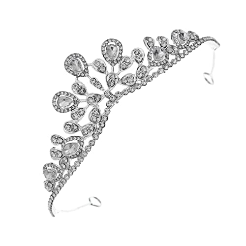 Homoyoyo Damen Tiara Krone Haarreif mit Funkelnden Strasssteinen Leichter Braut Kopfschmuck für Hochzeit Party Fotoshooting und Festliche Anlässe Komfortabel und Sicher Sitzend von Homoyoyo
