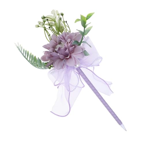 Homoyoyo Dekorativer Kugelschreiber mit Künstlichem Blumenstrauß Langlebiger Eleganter Schreibstift Realistische Blütenoptik Multifunktional als und Dekoration von Homoyoyo