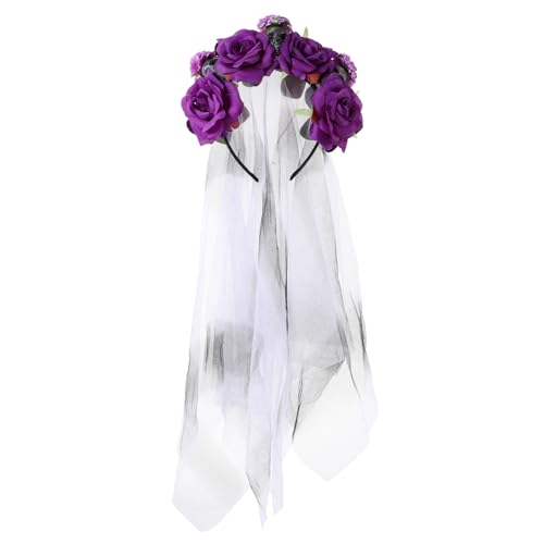 Homoyoyo Dekoratives Halloween Haarband Mit Kunstrosen Festliche Kopfbedeckung Für Männer Und Frauen Für Partys Kostüme Und Fotoshootings von Homoyoyo