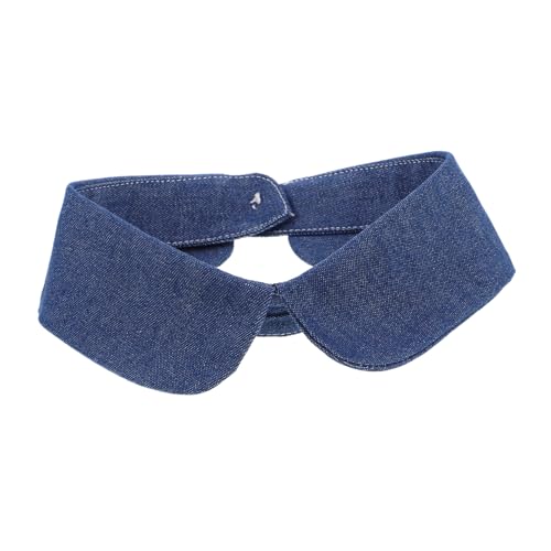 Homoyoyo Denim Fake Collar Bluse Hemdkragen Denim Abnehmbarer Kragen Falscher Kragen Fake Collar Atmungsaktiv Abnehmbarer Hemdkragen Fake Collars Abnehmbarer Fake Collar Denim Collar von Homoyoyo