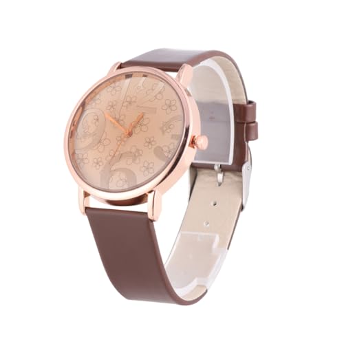 Homoyoyo Damenuhr Quarzwerk Runde Uhr Mit Ziffernblatt Pu-lederarmband Armbanduhr Für Damen Leopard Muster Uhr Mit Stoffarmband Damenuhr Mit Leoarmband Quarzuhr Lederarmband von Homoyoyo