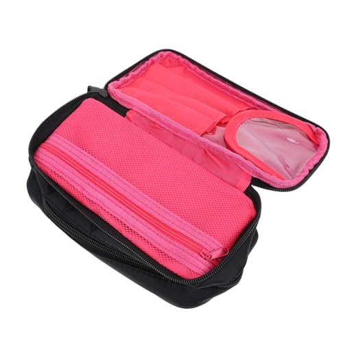 Homoyoyo Doppellagige Handliche Kosmetiktasche aus Polyester Tragbare Lippenstift Ätherische öl Flaschen aufbewahrung Leichte Make up Tasche für Damen und Reisen Modisches Design Kompakt von Homoyoyo