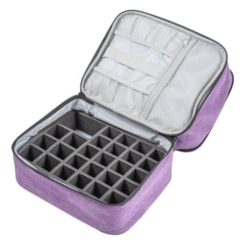 Homoyoyo Doppelschichtige Nagellack Organizer Tasche Wasserabweisend Kosmetiktasche mit Großem Fassungsvermögen für Nagellack und Makeup Reise Organizer mit Praktischem Fächersystem in von Homoyoyo