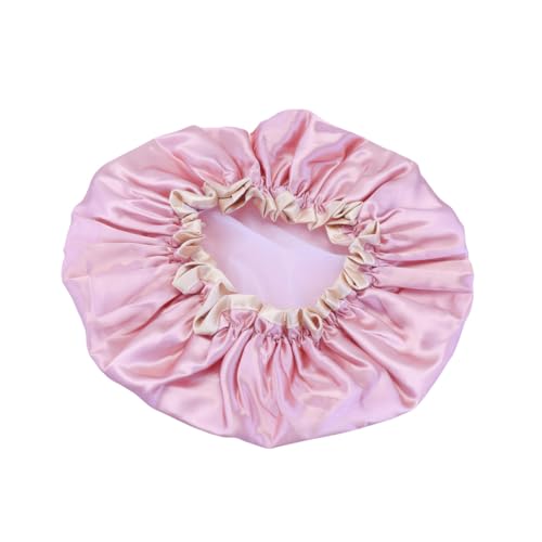 Homoyoyo Doppelschichtige Wasserdichte Duschhaube Damen Elastische Haarkappe für Haare Schützen Beim Duschen Badekappe mit Gummiband für Zuhause und Salongebrauch von Homoyoyo