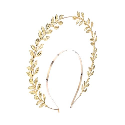 Homoyoyo Doppelstöckiges Retro Haarband mit Goldenen Blättern Haarschmuck Accessoire für Hochzeiten Partys und Besondere Anlässe für Damen und Mädchen von Homoyoyo