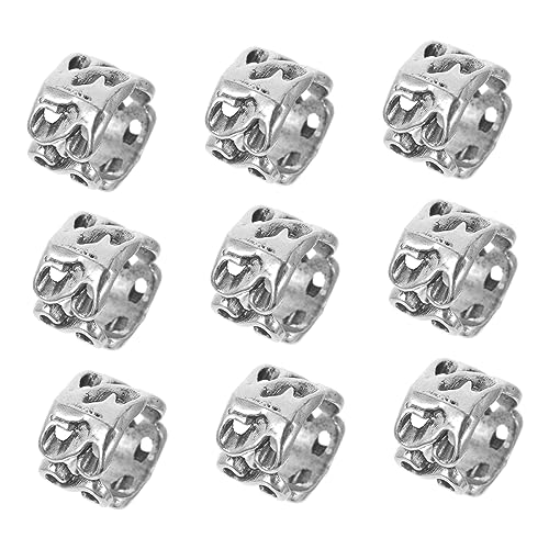 Homoyoyo Dreadlock Zubehör 20 Stück Haarschmuck für Zöpfe Dreadlocks Perlen in Modischem Design Haaraccessoires für Damen für Partys und Alltag von Homoyoyo