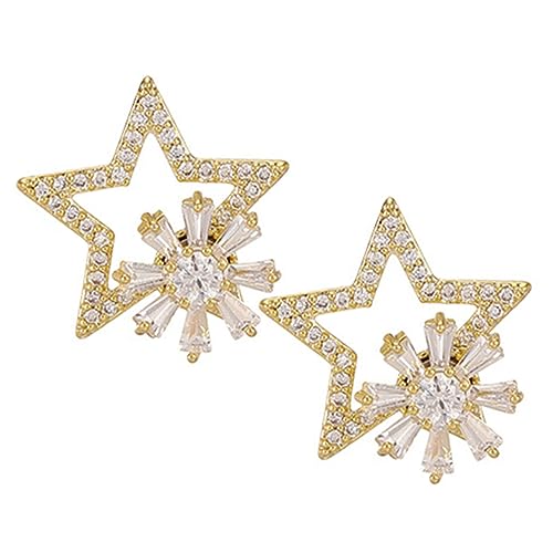 Homoyoyo Drehbare Stern Ohrstecker Damen Ohrschmuck Legierung Kompakt Elegant Hautfreundlich Langlebig Modisch für Mädchen und Teenager von Homoyoyo