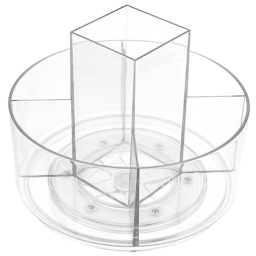 Homoyoyo Drehbarer Kosmetik Organizer Rotierendes Desktop Aufbewahrungsregal für Make Up Lippenstifte und Kosmetikwerkzeuge für Zuhause und Büro Transparente Ablage für Geordnete von Homoyoyo