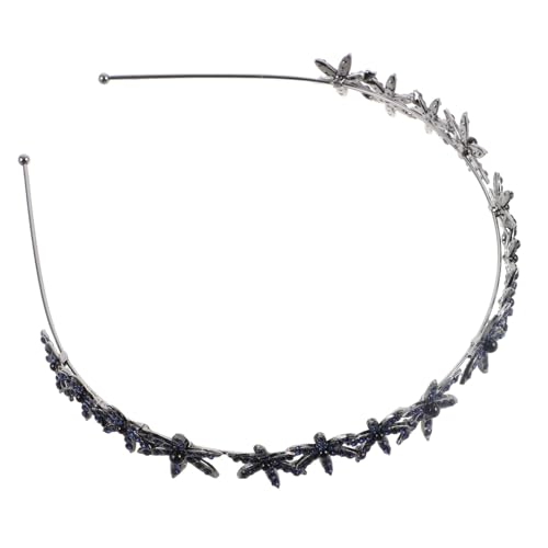 Homoyoyo Dunkelblaues Haarband mit Funkelnden Schneeflocken und Strasssteinen Druckfestes Stirnband aus Langlebiger Zinklegierung für Damen und Mädchen Eleganter Haarschmuck zu Hochzeit von Homoyoyo