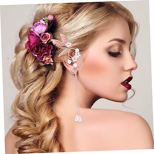 Homoyoyo Ear Cuff Ohrringe Damen Nicht Durchbohrt Leicht Verstellbar Ohrklammern mit Elfen Krone Haarreif für Hochzeit Party Geburtstagsfeier Weihnachten von Homoyoyo
