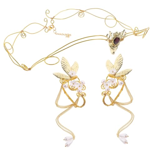 Homoyoyo Ear Wrap Ohrclips Damen nicht Piercing Leichte Elfenkrone Ohrmanschetten Hautfreundliche Ohrringe für Party Hochzeit Halloween Langlebig und Komfortabel Stilvoll und Elegant von Homoyoyo