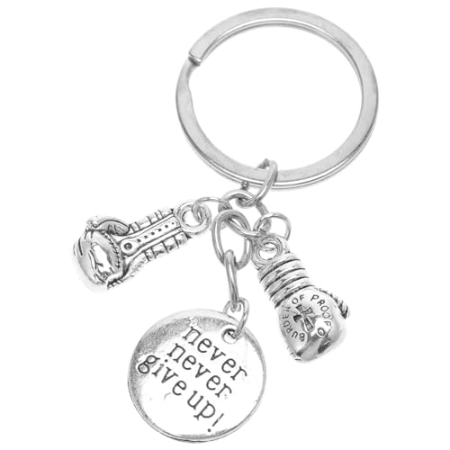 Homoyoyo Edelstahl Anhänger Schlüsselanhänger Boxhandschuhe Keychain Motivational Kickboxen Zubehör Charm Schlüsselanhänger von Homoyoyo