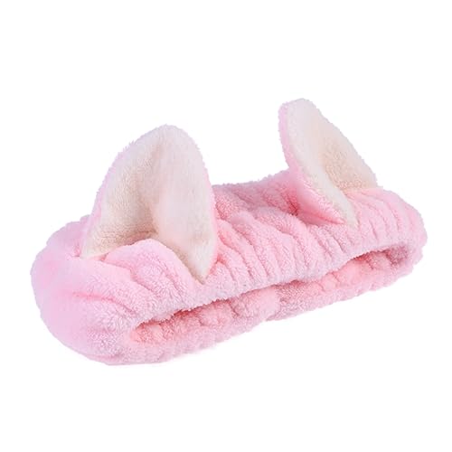 Homoyoyo Elastisches Kosmetik Haarband Mit Katzenohren Aus Rosa Plüsch Für Mädchen Und Frauen – Ideal Zum Waschen Des Gesichts Und Für Make-up Anwendungen von Homoyoyo