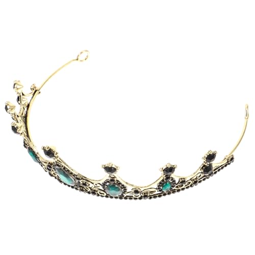 Homoyoyo Elegante Barock haarreif Krone in Grün Stabiles Tiara Haarschmuck für Hochzeit Braut Damen und Mädchen Leichtes Langlebiges Accessoire mit Ringdesign für Sicheren Sitz Festliche von Homoyoyo