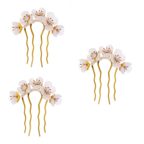 Homoyoyo Eleganter Blumen-Haarkamm Für Braut Und Hochzeitsgäste - Chinesische Retro Haarstäbchen Aus Jade Antike Haarnadeln Stilvolles Haar Styling Zubehör Für Und Mädchen Perfekt von Homoyoyo
