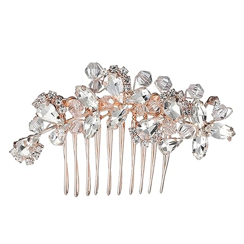 Homoyoyo Eleganter Braut Haarkamm aus Kristalllegierung Leichter Hochzeitsschmuck mit Funkelnden Strasssteinen Edles Damen Haaraccessoire für Festliche Anlässe und Partys Stilvoll und von Homoyoyo