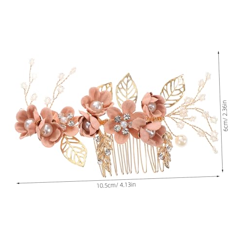 Homoyoyo Eleganter Haarkamm mit Blumen und Strassverzierung Langlebiger Brautschmuck für Hochzeit Vielseitiges Haaraccessoire für Braut und Brautjungfern Einfach zu Tragen und Stilvoll von Homoyoyo
