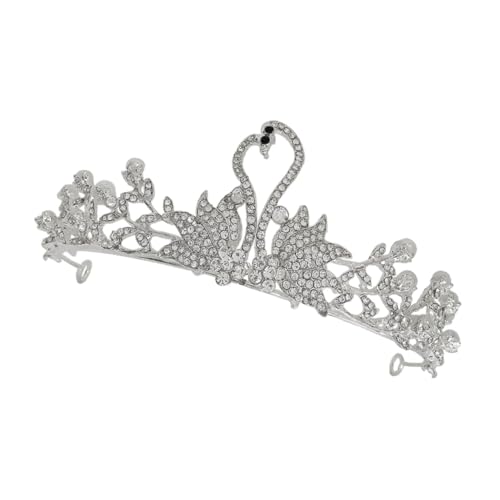 Homoyoyo Eleganter Haarreif Silber mit Großen Strasssteinen Stilvolle Kleine Haarschmuck für Mädchen Leicht und Hitzebeständig Perfektes für Geburtstage und Besondere Anlässe von Homoyoyo