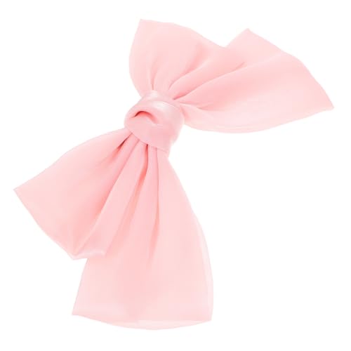 Homoyoyo Eleganter Haarschleifen Clip aus Perlmuttschimmerndem Satin Fester Sitz für Frauen und Teens Vielseitiger Haarschmuck für Ponytail Party Alltag Hochwertiger Metallverschluss von Homoyoyo