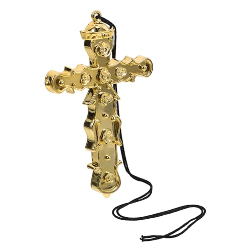 Homoyoyo Eleganter Vergoldeter Piratenkreuz Anhänger Detailliertes Halloween und Halskette für Damen Einzigartiges Schmuckstück für Party Büro und zu Weihnachten Homoyoyo Eleganter Vergoldeter Piratenkreuz Anhänger Detailliertes Halloween und Halskette für Damen Einzigartiges Schmuckstück für Party Büro und zu Weihnachten von Homoyoyo