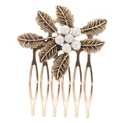 Homoyoyo Eleganter Vintage Haarkamm mit Blattmuster Dekorativer Haarschmuck aus Langlebiger Legierung Leichter und Stabiler Brautschmuck für Damen für Hochzeiten und Festliche Anlässe von Homoyoyo