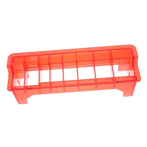 Homoyoyo Elektrischer Haarschneider Aufsatz Organizer Aufbewahrungsbox Limit Comb Halter Friseurbedarf für Salon und Zuhause Transparenter Roter Kammhalter für Professionelle Bart und von Homoyoyo
