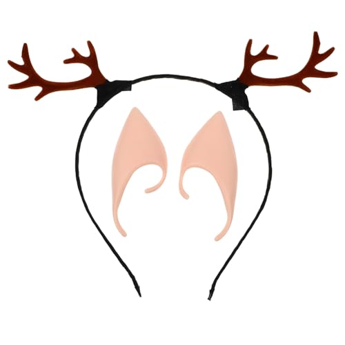 Homoyoyo 1satz Weihnachts Und Halloween-stirnband Mit Elfenohren Und Geweih Für Cosplay Partys Veranstaltungen Und Tägliche Nutzung Und Bequemes Design von Homoyoyo