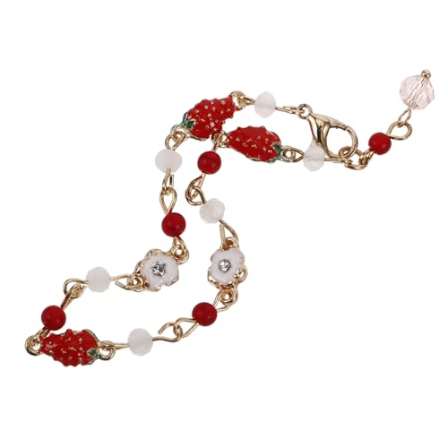 Homoyoyo Erdbeer Armband Fruchtzauber Danke Aufkleber Kleine Unternehmen Wandtattoo Erdbeere Zimmeraufkleber Erdbeere Erdbeer-ohrring Danke Aufkleber Rosa Essstäbchenhalterkorb Rot Metall von Homoyoyo