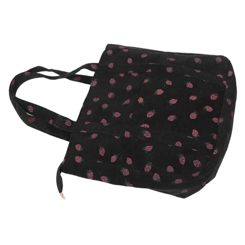 Homoyoyo Erdbeer-Print Tote Bag Für Damen Große Schultertasche Mit Reißverschluss Vielseitig Einsetzbar Für Schule Einkaufen Und Freizeit Strapazierfähige Umhängetasche von Homoyoyo