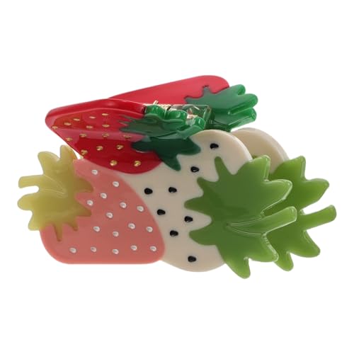 Homoyoyo Erdbeer-haarklammern Für Mädchen Acetat-haar-accessoire Mit Süßem Design Flippige Haarklammern Für Dickes Haar Multifunktionale Frucht-klammern von Homoyoyo