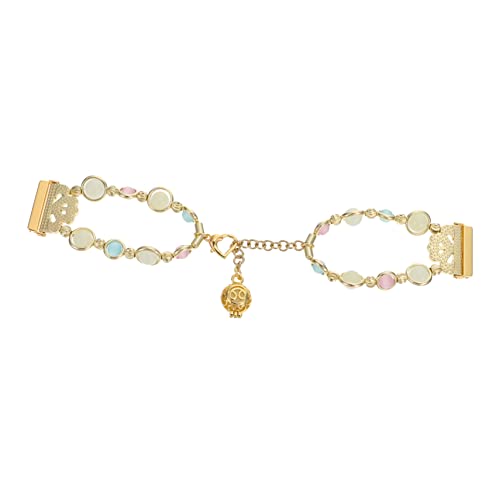 Homoyoyo Ersatz Uhrenarmband mit Leuchtendem Design Kompatibel mit Fitbit Goldfarbenes Metall Stilvolles Armband für Damen und Mädchen für Besondere Anlässe von Homoyoyo