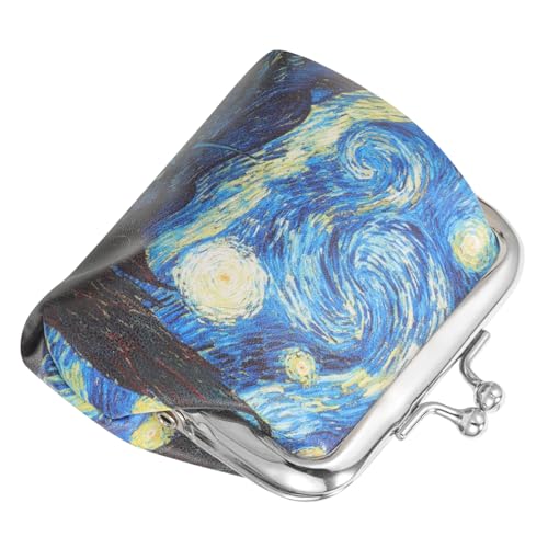 Homoyoyo Damen Schlüssel Münztasche Im Van-Gogh Ölbilddesign Kompakte Make-up-Tasche Für Reisen Multifunktionale Aufbewahrungslösung Für Münzen Schlüssel Und Kleine Accessoires von Homoyoyo
