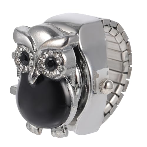 Homoyoyo Eulen Ringuhr Silberfarben Quarzring Damenuhr Im Retro Design Vintage Fingeruhr Tier Ringuhr Ist Eine Uhr Im Vintage Stil Der Ring Aus Zinklegierung Schwarz Homoyoyo Eulen Ringuhr Silberfarben Quarzring Damenuhr Im Retro Design Vintage Fingeruhr Tier Ringuhr Ist Eine Uhr Im Vintage Stil Der Ring Aus Zinklegierung Schwarz von Homoyoyo