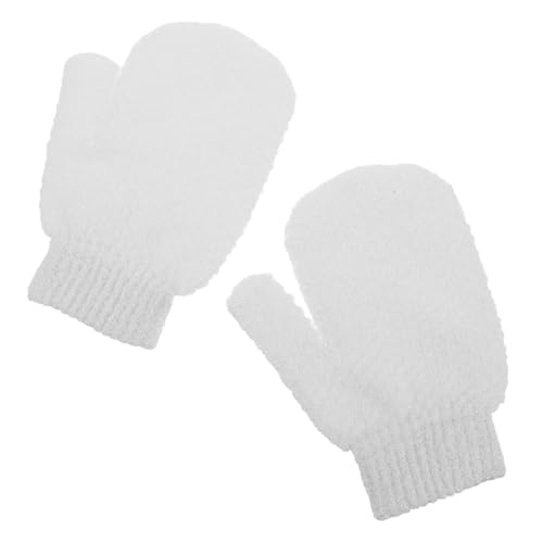 Homoyoyo Exfoliating Handschuhe Weiß Körperpeeling Texturiert Zur Hauterneuerung Für Frauen Und Männer Vielseitig Für Dusche Massage Und Hautpflege von Homoyoyo