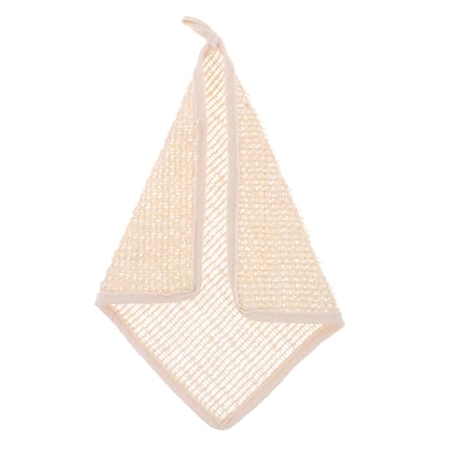 Homoyoyo Exfolierendes Dusch und Waschtuch aus Baumwoll Leinen Mix Grobstrukturierter Körperpeeling Handschuh für Rücken und Nackenmassage Hautreinigendes Spa Handtuch für Entspannende von Homoyoyo