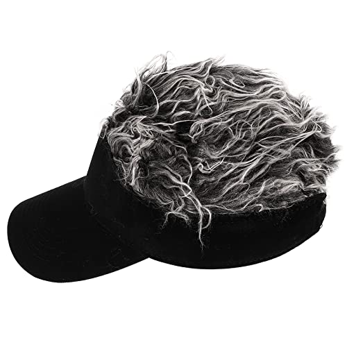 Homoyoyo Fake- Haar- Baseball- Hut Einstellbarer Sonnenblock- Hut mit Perücke- Spiked- Haar- Fashion Baseball Golf Cap für Männer& Frauen von Homoyoyo