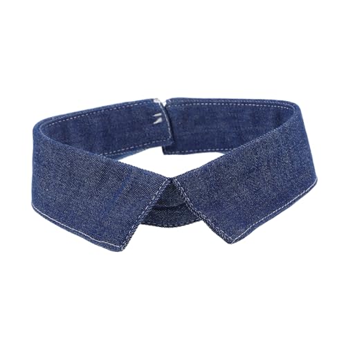 Homoyoyo Abnehmbarer Dekorativer Denim-kragen Für Damen Falscher Hemdkragen Blusenkragen Vielseitiges Accessoire Für Pullover Und Oberteile Eleganter Stil Für Modische Akzente von Homoyoyo