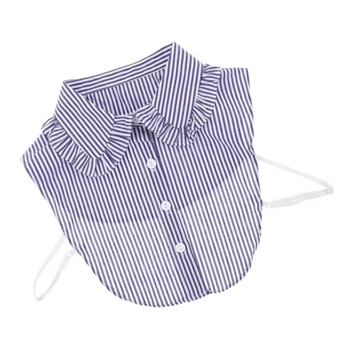 Homoyoyo Falscher Kragen Für Damen: Abnehmbarer Dicky-kragen Mit Gestreiftem Rüschenrand – Halbhemd-bluse-accessoire Für Den Alltag Und Partys von Homoyoyo