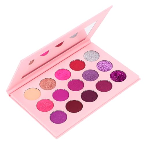 Homoyoyo Farben Lidschatten Palette Hochpigmentiert Matte Schimmernde Töne Vielseitige Make Up Palette für Frauen und Mädchen für Tages und Partylook Rosa Compact Eyeshadow von Homoyoyo