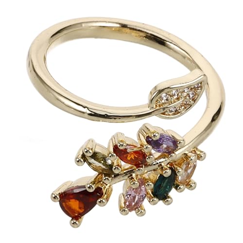 Homoyoyo Farbzirkonium Geometrischer Ring Größe Reifen Einstellbar Zierlich Verstellbare Zehenringe Für Damen Herbstblumenring Blatt-statement-ring Herbstring Metall Homoyoyo Farbzirkonium Geometrischer Ring Größe Reifen Einstellbar Zierlich Verstellbare Zehenringe Für Damen Herbstblumenring Blatt-statement-ring Herbstring Metall von Homoyoyo