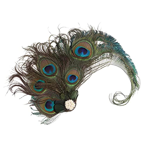 Homoyoyo Fascinator Haarclip Mit Pfauenfedern Für Frauen Vintage Jahre Haarschmuck Für Partys Hochzeiten Und Teepartys Leicht Und Perfektes Accessoire Für Besondere Anlässe von Homoyoyo