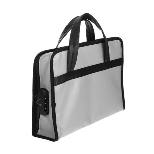Homoyoyo Feuerfester Dokumententasche Organizer mit Schloss Robuster Leichter Business Travel Aktenkoffer Feuerbeständiger Dokumentenhalter für Büro Meetings Laptop und Wichtige Unterlagen von Homoyoyo