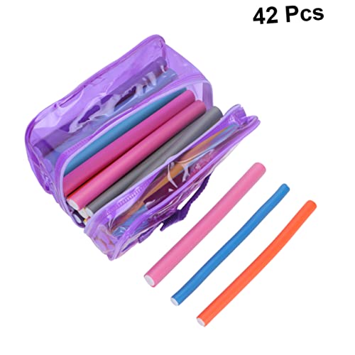 Homoyoyo Flexible Haarkurvenstäbe für Damen Teiliges zur DIY Haarstyling Wiederverwendbare Hitzefreie Lockenwickler für Verschiedene Haarstile und PVC Tasche von Homoyoyo