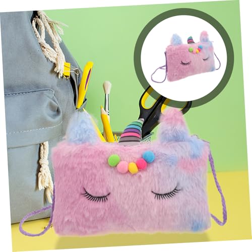 Homoyoyo Fluffiges Federmäppchen aus Plüsch Multifunktionale Schreibwaren Tasche mit Reißverschluss Große Kapazität Vielseitig als Kosmetiktasche Münzbeutel für Schule und Büro Modisches von Homoyoyo