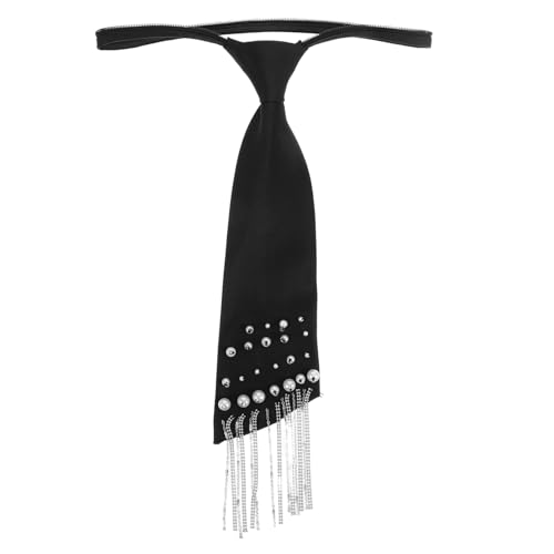 Homoyoyo Modische Fliege Für Damen Vorgebundene Krawatte Aus Band Elegante Damenfliege Bequem Polyester Vielseitig Einsetzbar Für Uniformen Business 6 Schwarz von Homoyoyo