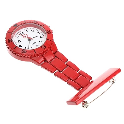 Homoyoyo Frauenkrankenschwester Gold medizinisch Krankenpflege-Clip Taschenuhren für Krankenschwestern digital Student Krankenschwester Taschenuhr Frauen Krankenschwester Uhr Metall rot von Homoyoyo