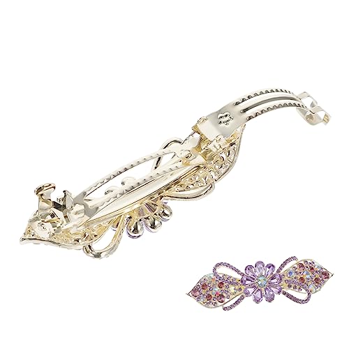 Homoyoyo Frühlings Haarclip mit Strasssteinen Eleganter Metall Haarschmuck für Damen Starke Haarklammer für Dickes Haar Modischer Haarspange für Alltag und Festliche Anlässe von Homoyoyo